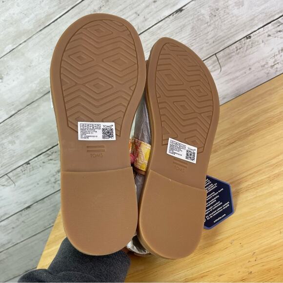 TOMS Sandals Bree Women - Warm Beige Leather Size 7.5 - Picture 5 of 8